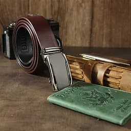 Ремінь шкіряний Vintage чоловічий 115х3,4 см acs0014912 - мініатюра 5