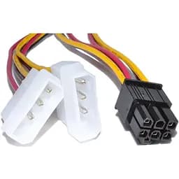 Кабель RCOM 6 pin to 2 molex Video power