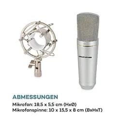 Конденсаторний USB-мікрофон Auna MIC-920 USB (10034262) - мініатюра 4