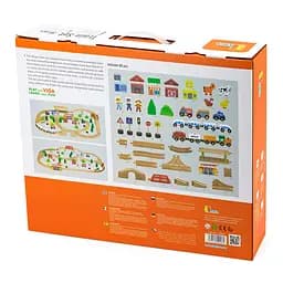 Дерев'яна залізниця Viga Toys Train Set 90 деталей (50998) - мініатюра 5