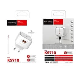 Адаптер мережевий KONI Strong Type-C cable KS71Q 3A набір білий - мініатюра 4