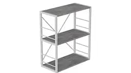 Етажерка 3/60 Ferrum-decor Серії Коннект 75x60x28 білий ДСП Бетон 16мм (FRD-104262) - мініатюра 5