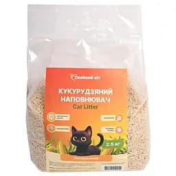Уцінка. Наповнювач для котячих туалетів Охайний кіт класичний кукурудзяний 2.5 кг