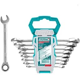 Набір ключів Total THT102RK086 з тріскачкою