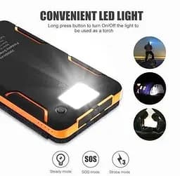 Портативна батарея Power Bank 25000mAh + Solare S025 сонячний заряд - мініатюра 5