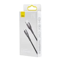 Кабель Baseus Gli ммer Series Fast Charging Data Cable USB to Lightning 2.4A 1 м Чорний - мініатюра 2