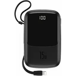 Power Bank Baseus Qpow Digital Display 10000mAh 15W with Lightning Cable (PPQD050101) Black EU