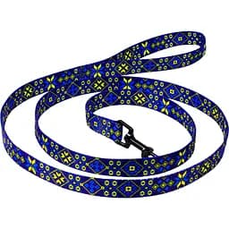 Поводок Lucky Pet Вышиванка голубая капроновый 10 мм 152 см