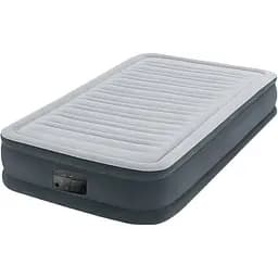 Надувний велюровий односпальний матрац Intex 67766 з вбудований електронасосом, 191x99x33см