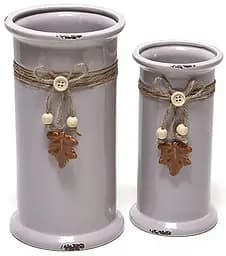 Ваза керамічна Shabby Chic Bona 12.6х12.6х22.8 см sad0001481 - мініатюра 2