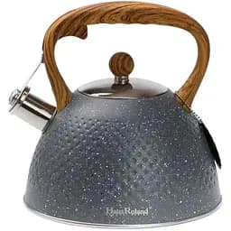 Чайник Haus Roland зі свистком 3 л сірий