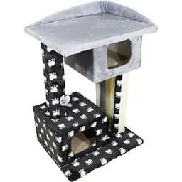 Когтеточка для кошек Lucky Pet дом Каньон 57x44x79 см серая