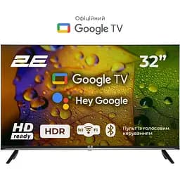 2E Телевизор 32" LED HD 60Hz Smart Google TV Black