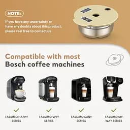 Капсула з нержавіючої сталі багаторазового використання для кавоварки Bosch Tassimo дозування 60 мл - мініатюра 9