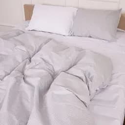 Комплект постільної білизни MirSon Бязь 17-4831 Eugene 200х220 см сірий з білим (2200009391576)