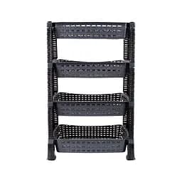 Етажерка Violet House Роттанг Еко 4-х ярусна для овочів сіра (0761 Роттанг Эко Grey 4-х ярусна д/овочів) - мініатюра 2