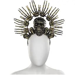 Обруч Skeleton halo crown with skulls