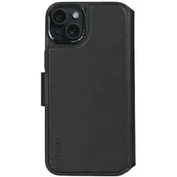 Шкіряний чохол-гаманець Decoded Leather Detachable Wallet Case Black для iPhone 15 Plus (D24IPO15PLDW5BK)