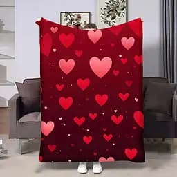 Плед 3D на день закоханих Red Hearts №2 4468_A 17997 160х200 см