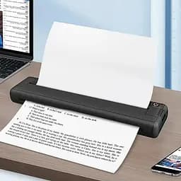 Портативний акумуляторний термопринтер M15 А4, бездротовий, Bluetooth/USB, чорний - мініатюра 6