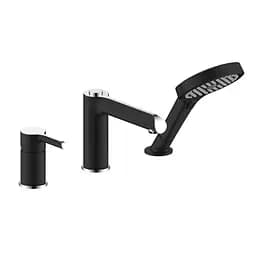 Змішувач для ванни на борт Gappo G1103-6 чорний/хром Чорний матовий