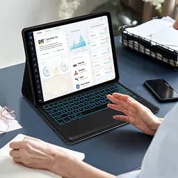 Чохол клавіатура Samsung Galaxy Tab S9 Plus / S9 FE+ / S10+ 12.4 SM X810 X816 X610 X616 X820 X826 BlueTooth Keyboard with TP - мініатюра 4