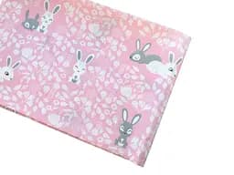 Хлопковая пеленка Moontime 100х80см "Кролики на розовом"