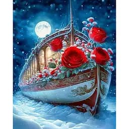 Алмазная мозаика Strateg ПРЕМИУМ Романтическое путешествие размером 30х40 см (HEG87083)