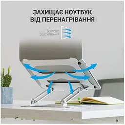 Підставка для ноутбука планшета OfficePro LS-610S Alloy Aluminum Silver - мініатюра 13