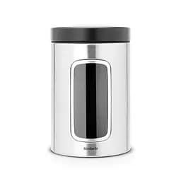 Ємність Brabantia Window Canister для зберігання сипучих продуктів, 1,4 л, сріблястий (299247)
