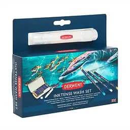 Набір чорнильних олівців Inktense Wash Set у металевому пеналі Derwent - мініатюра 3