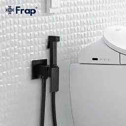 Набір гігієнічного душа прихованого монтажу Frap F7506-6, чорний, Чорний матовий - мініатюра 2