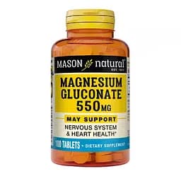 Глюконат магния 550 мг Mason Natural Magnesium Gluconate 100 таблеток