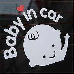 Наклейка в автомобіль Baby in car BOY Білий