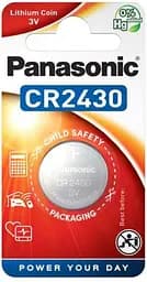 Батарейка Panasonic CR-2430EL/1B літієва CR2430 блістер 1 шт.