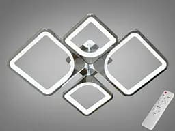 Люстра стельова LED Diasha 8060/2+2HR, 80W, 3960 лм, хром, сучасний стиль з пультом та димером