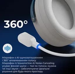 Игровые наушники беспроводные GamePro HSW-191-WHB Asgard Skadi Wireless 7.1 White-Blue - мініатюра 13