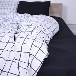 Простирадло MirSon Бязь 17-4765 Piacenza 180x220 см чорне (2200008943356)