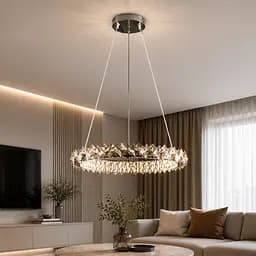 Підвісна світлодіодна люстра Splendid Ray L40802/480/1 LED, кришталь, пульт, димер, 60 W, 48 см