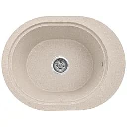 Мийка кухонна Valetti 61N гранітна 560х430 мм бежева