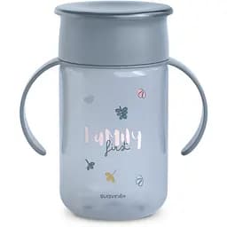Пляшка-непроливайка Suavinex Bear Family 340 мл блакитна (402645)