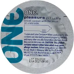 Презерватив One Pleasure Plus з повітряною ребристою капсулою 1 шт.