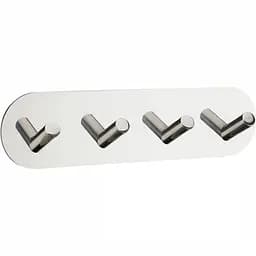 Вішалка настінна MVM My Home, полірована, сіра, 4 гачки (HSS-192R PSS)