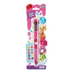 Різнокольорова ароматна кулькова ручка Scentos Sugar Rush Феєричний настрій, 10 кольорів, рожевий корпус (31021)
