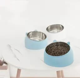 Миска для тварин Semi для котів та собак 16 см діаметр площини з нахилом 15°, Blue - мініатюра 3
