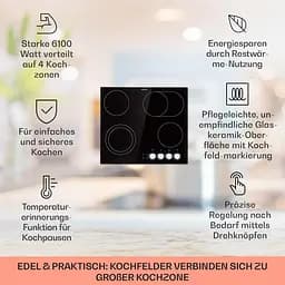 Варильна поверхня електрична Klarstein EasyCook 4 6100 Вт (10034604) - мініатюра 5