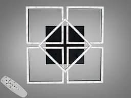 Стельова світлодіодна люстра 110 Вт чорна димер пульт