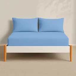 Простирадло Cosas на резинці фланель 90х190х25 wave, лазуровий (Flannel_42Wave_90x190x25) - мініатюра 4