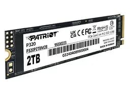 Твердотільний накопичувач SSD Patriot 2Tb, P320, PCI-E 3.0 x4, M.2 2280, 3D TLC, 3000/2200 МБ/с teh0019793 - мініатюра 3