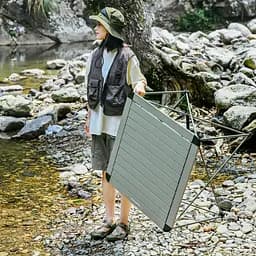 Складний стіл Naturehike CNK2450JJ013, M, алюміній, сірий - мініатюра 6